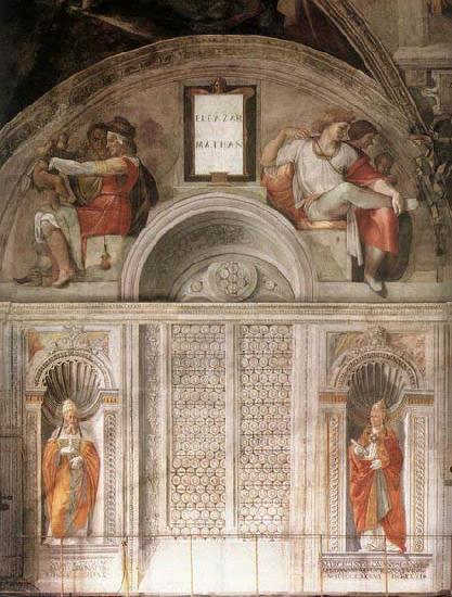 Lunette and Popes, Michelangelo Buonarroti
